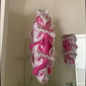 Pink and White Oragami Lamp